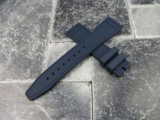 New 20mm Soft Rubber Strap Blue Diver Watch Band for IWC Pilot Portugieser R
