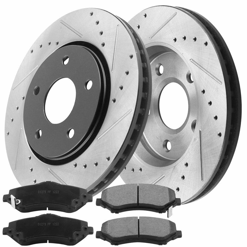 Front Brake Rotor + Brake Pads for Dodge Grand Caravan Journey Ram C/V