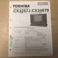 Toshiba Basic Service Manual for the CX3287J CX34879 TV  Repair mp
