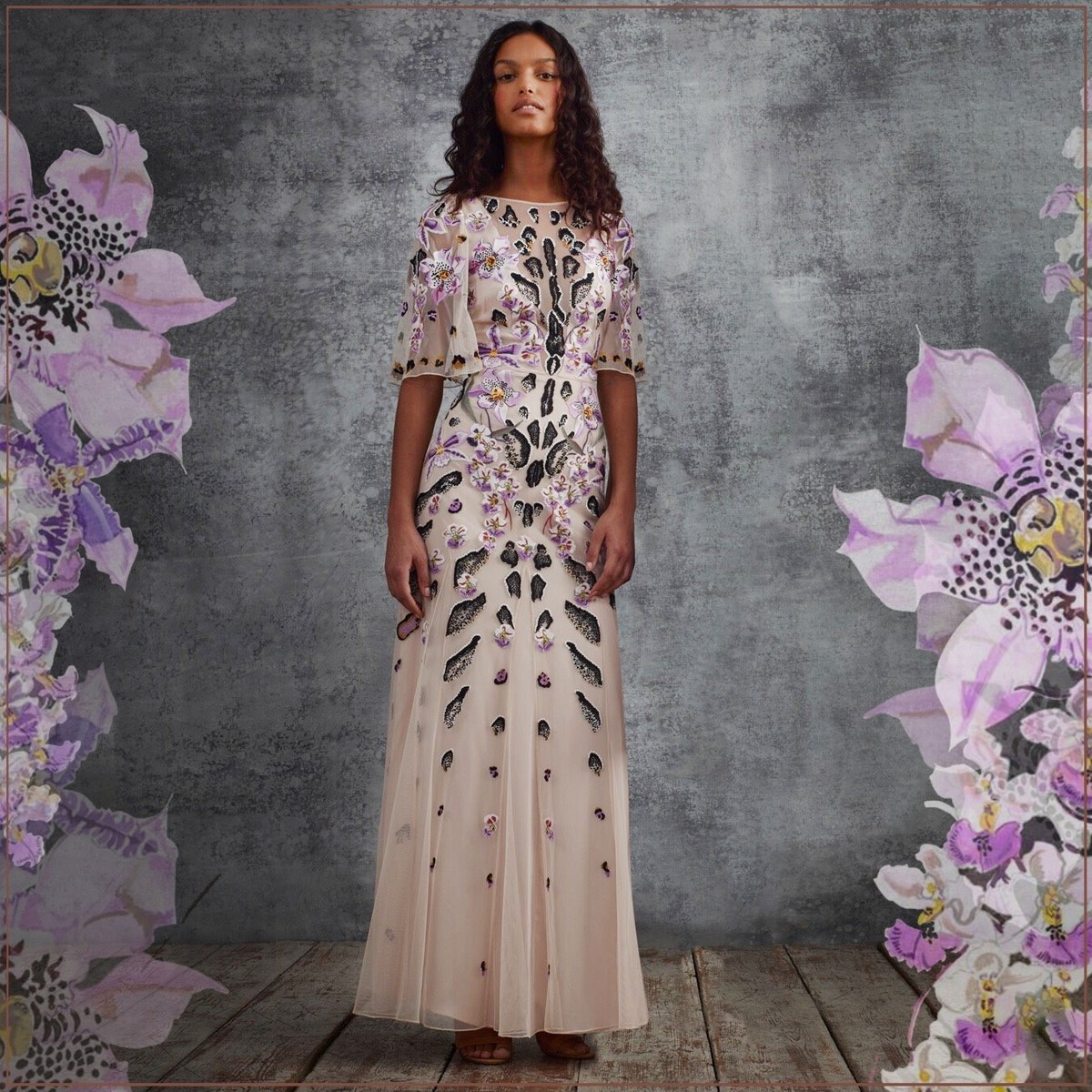 $4995 Temperley London Pardus Embroidered & Embellished Gown