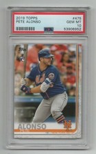 2019 Topps * Rookie Card * Pete Alonso. * #475 * PSA 10 * Gem Mint * Perfect