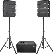 PRORECK Concert Set 6000W P.M.P.O Stereo/Mono DJ Powered PA Speaker System Combo