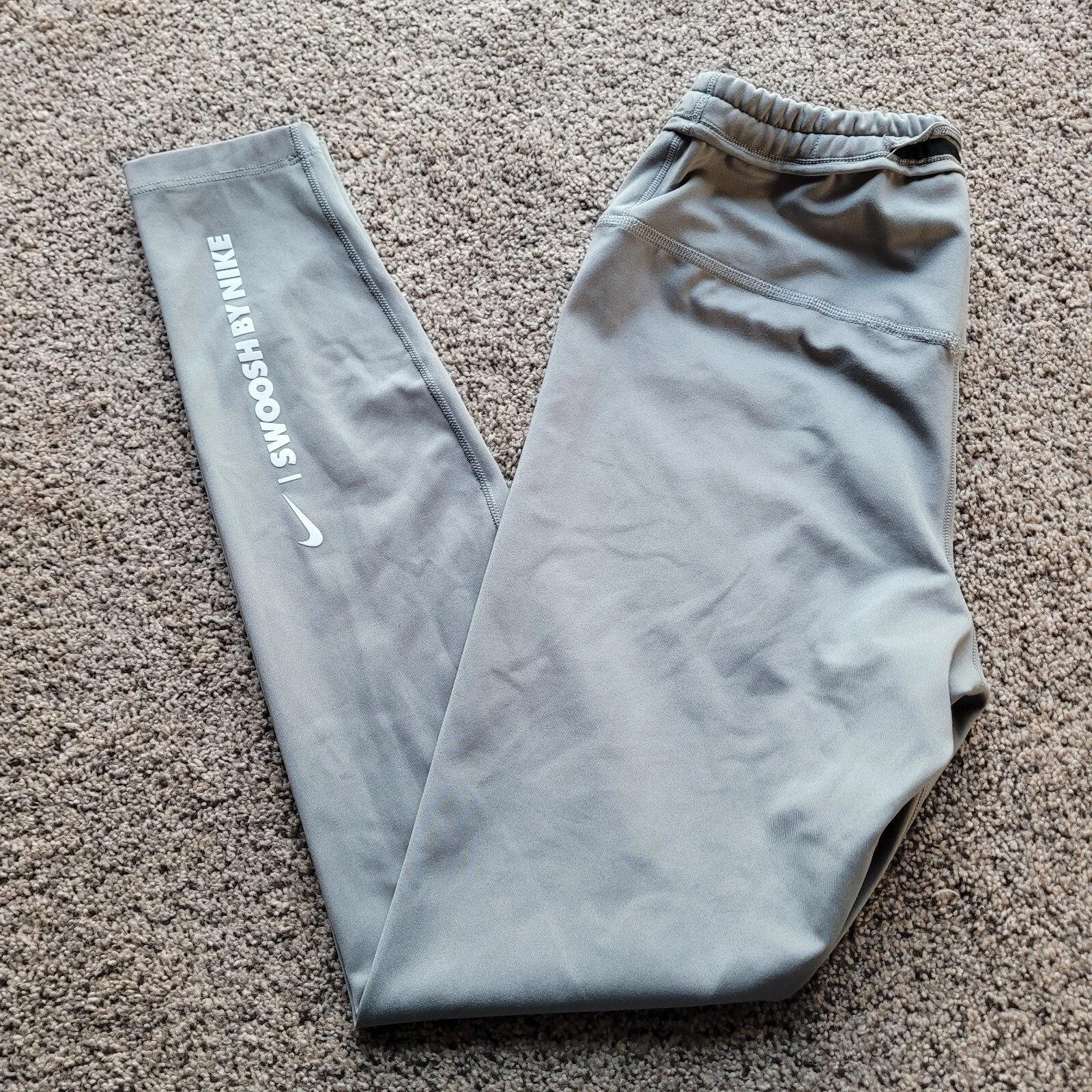 Nike Womens Leggings Dri Fit M I Swoosh by Green Athletic Workout Outdoor Run