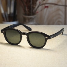 Retro Johnny Depp sunglasses men women's black glasses G15 polarized lens unisex