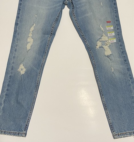 Levi's SKINNY TAPER Pantalone Uomo Distressed 32x29 Flex Fit Elasticizzato BLU JEANS - Foto 6 di 10