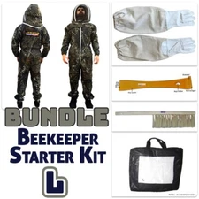 Jawadis Premium Beekeeper Suit Bundle – L Gloves, Hive Tool & Brush Included
