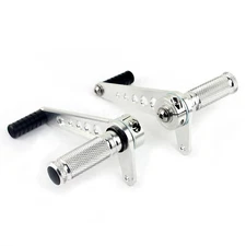 Universal Motorcycle Rearsets Foot Pegs Footrest for Cafe Racer Custom Bobber