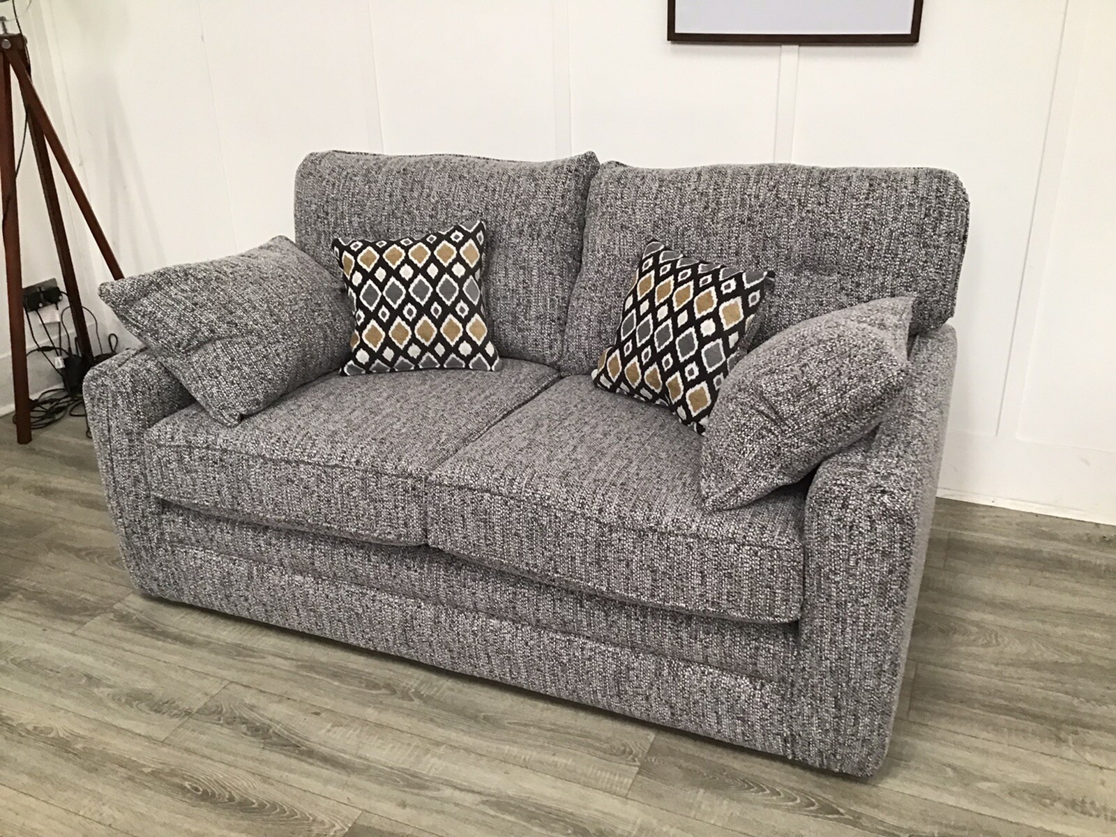 Neve 3 Seat + 2 Seat Sofas In Silver Fabric eBay