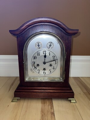 1920's Junghans Wurttemberg Germany Westminster Mahogany Bracket