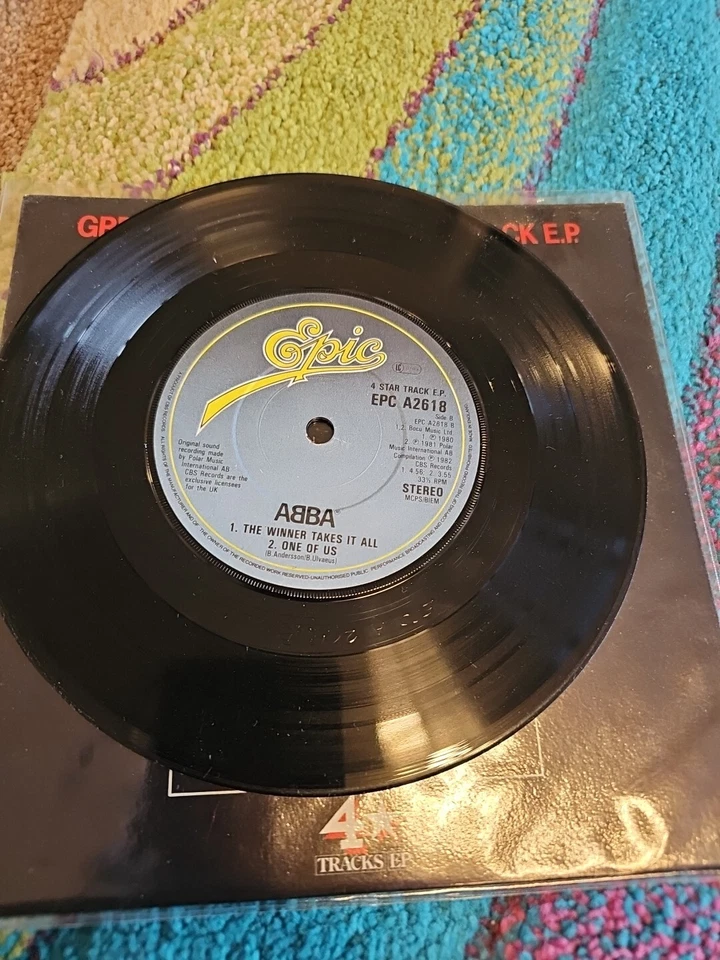 abba greatest hits 4 track e.p epic EPCA2618 MINT - Image 4 of 4