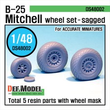 DEF.MODEL, DS48002, B-25 Mitchell Wheel set (for Accurate Miniatures), 1:48