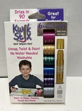 Kwik Stix Solid Tempera Paint Sticks 6 Metalix Colors Washable
