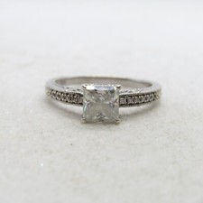 Sterling Silver 925 Square Cubic Zirconia Ring Size 8.75 K4461