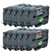 10pk Tz Tze325 White On Black Tape Label For Brother P-touch Pt-1010 Pt-1170 9mm 10pk Tz Tze325 White On Black Tape Label For Brother P-touch Pt-1010 Pt-1170 9mm