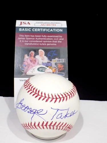 Star Trek  GEORGE TAKEI Signed Autograph Auto MLB Baseball SWEET SPOT PSA 💎 JSA