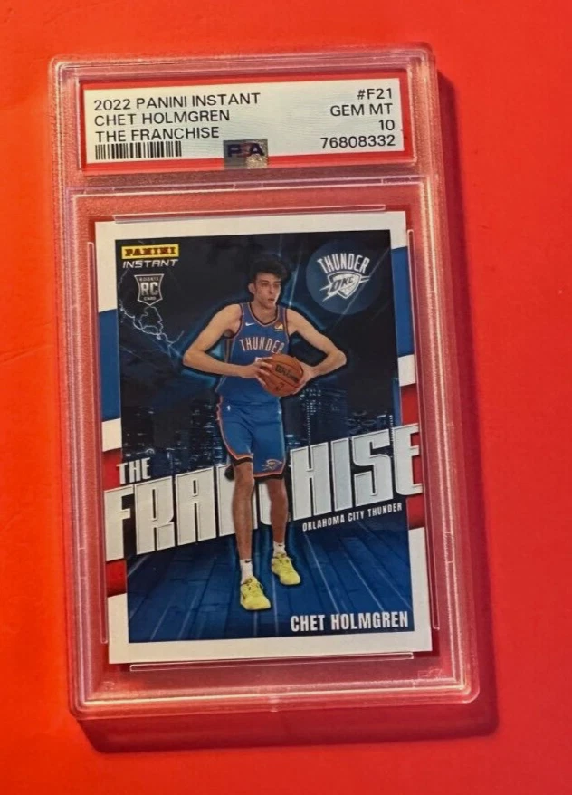 2022 Panini 3 Chet Holmgren RC's -Hoops #282,Instant RSP-2,Instant #F21- PSA 10! - Image 3 of 4