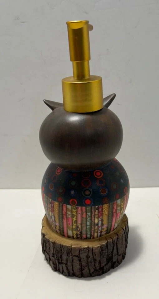 Bomba de búho dispensador de jabón rubio detalles para el hogar resina decorativa nuevo stock antiguo Foto 3 de 4