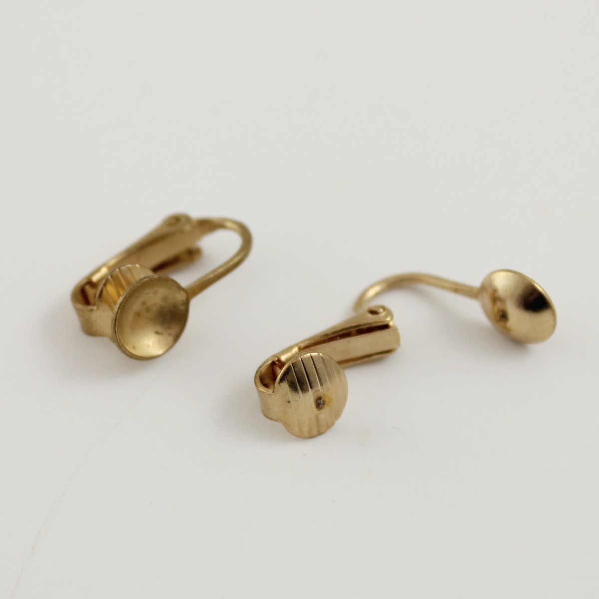 Vintage Gold Plated 7mm Clip-On Earring Findings 24