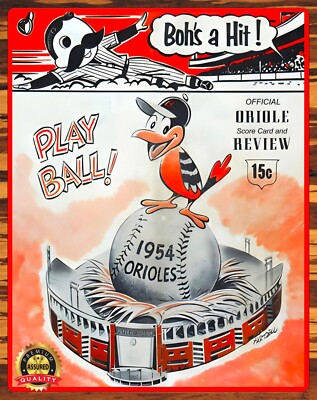 1954 Baltimore Orioles - Play Ball - Rare - Metal Sign 11 x 14 | eBay