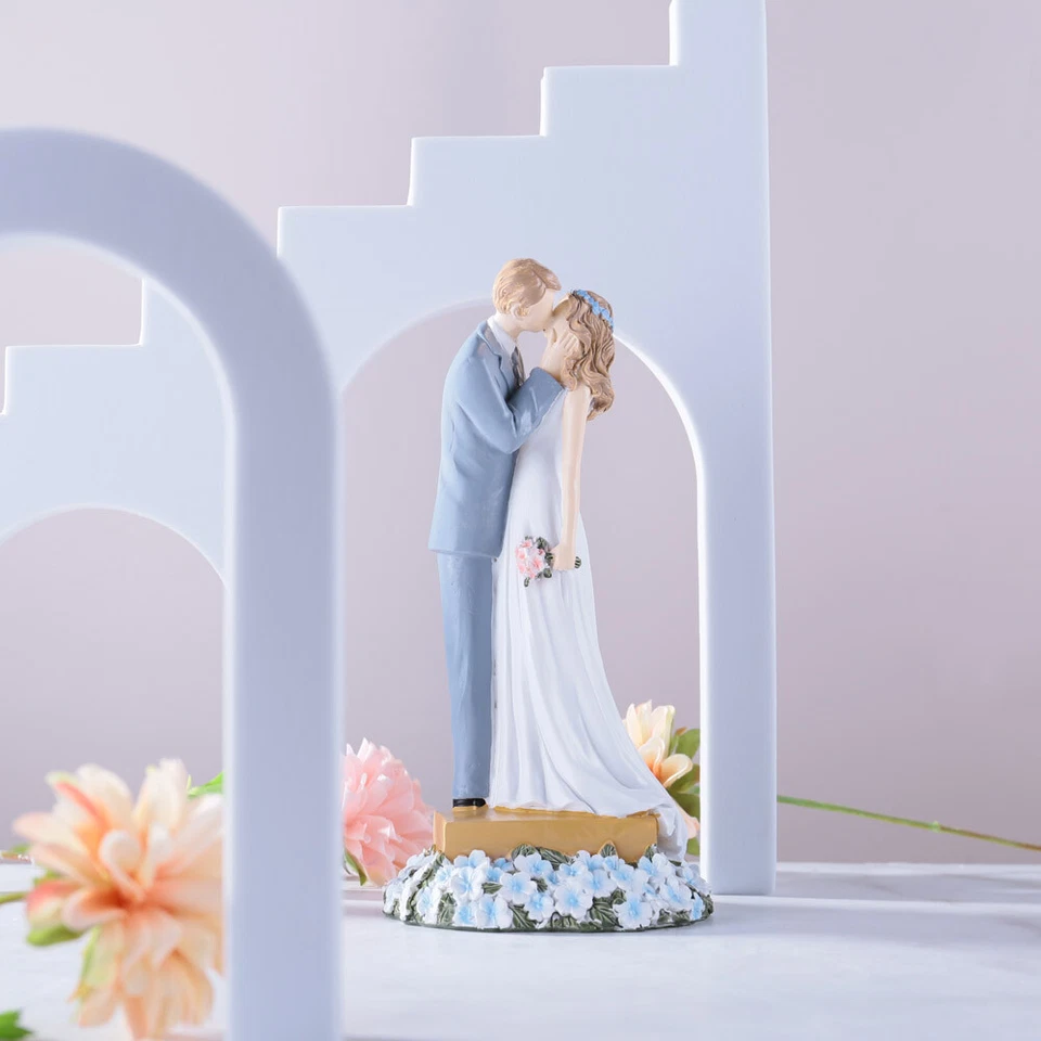 Brautpaar Figuren Tortenfigur Hochzeitspaar Tortenaufsatz Tischdeko 21cm - Bild 3 von 4