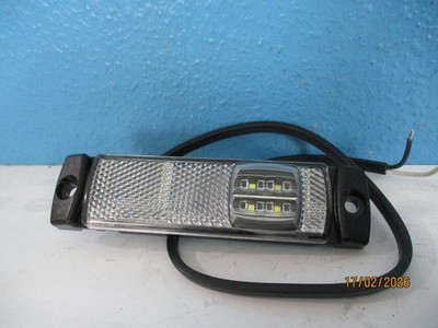 White LED Marker Light 12V 24V Clearance Lamp 130x32x14.5 Trailer Truck (644)