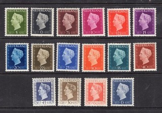 Netherlands 1947 48 Complete Set Sc# 286 301 OG MNH SCV $118.45