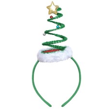 Christmas Tree Headband Xmas With Bells Star Headwear Party Costume Decor