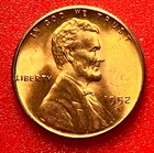1952-S Lincoln Wheat Cent Penny GEM RD BU From an Original Bank Roll