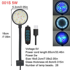 USB Aquarium LED Lamp Fish Tank Light Decor Aquatic Plant Multiple Modes Dimmabl