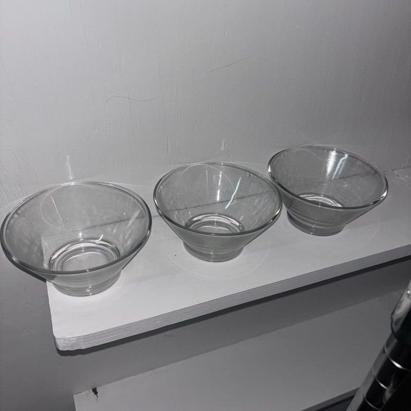 Vintage Y2K Set of 3 Glass Tea Light Candle Holders