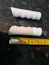 VINTAGE PLASTICHE CASSANO TRIKE / SCOOTER WHITE HANDLEBAR GRIPS 3 1/2" ID 11/16"