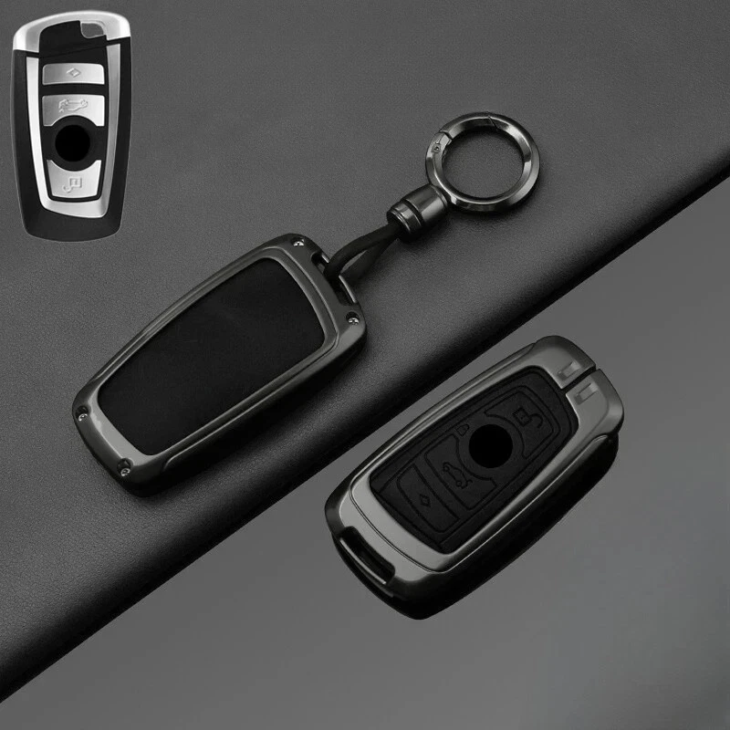 Funda para llave de coche de cuero de aleación para BMW M5 1 2 3 4 5 6 7 X2 X3 X4 X5 F10 F30 Foto 3 de 4