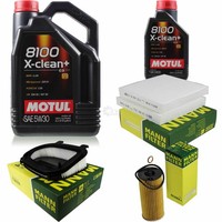 Inspektionspaket 6L Motul X-Clean+ 5W-30 FüR BMW F25 Xdrive30D Sdrive18D