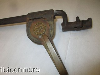 US INDIAN WARS SPRINGFIELD TRAPDOOR SOCKET BAYONET SCABBARD & LEATHER HANGER