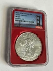 1987 (S) American Silver Eagle  MS69 –  San Francisco Red Corel #352