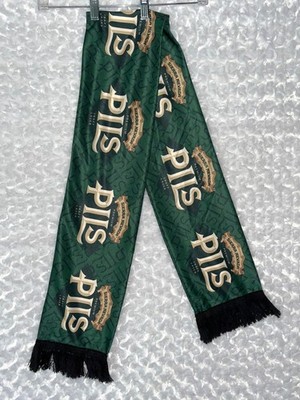Sierra Nevada Pils Premium Craft Lager Green Logo Scarf With Black Fringe