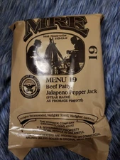 MRE Menu 19 - Beef Patty, Grilled Jalapeño Pepper Jack