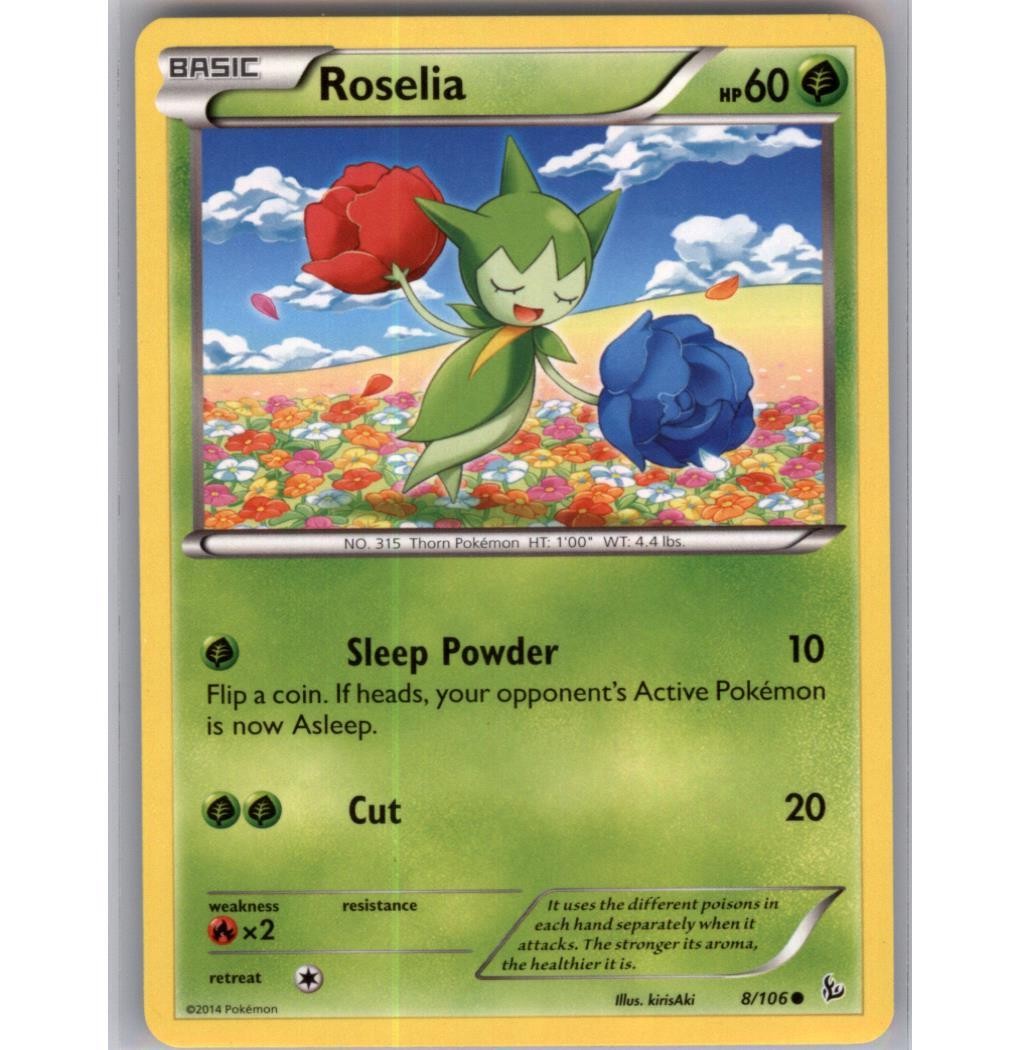 Roselia Normal Common XY - Flashfire 8/106 NM