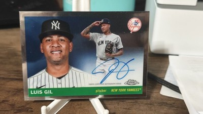 2025 Topps Chrome Platinum Baseball Luis Gil #CPA-LG Auto Yankees