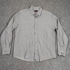 UNTUCKit Black White Gingham Plaid Slim Fit Button Up Dress Shirt Men's Size XL