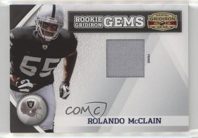 2010 Gridiron Gear Gems Materials Prime 36/50 Rolando McClain #255 Rookie RC fm0