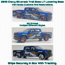 Lowering Base 3D Printed 1/64 Scale Hot Wheel 2019 Chevy Silverado Trail Boss LT