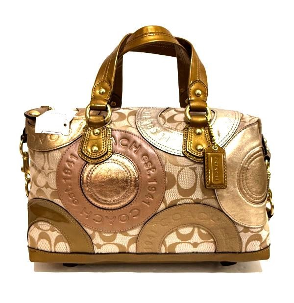 NWT Coach Pieced Patchwork Ashley Satchel Tote Bag Purse Medium