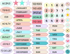 StickerTalk Planner Organization Stickers, 6.3 inches by 4.9 inches