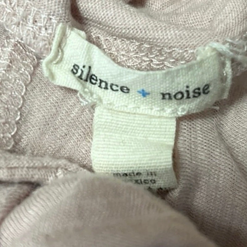 Blusa sin mangas rosa silencio + ruido sin mangas cuello falso sobrepelliz imitación envoltura S Foto 3 de 4