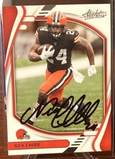 Nick Chubb Hand-Signed Autograph 2021 Panini Absolute Football #46 W/COA
