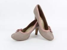 Bugatti Damen Schuhe Pumps Gr. 38 beige/rosa High Heels Echtleder (15781)
