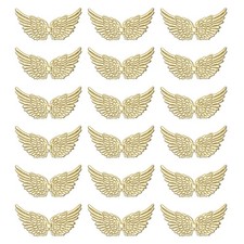 18Pcs Angel Wings for Crafts, Gold Angel Wings Wings 5.3 Inch