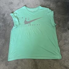 T-shirt Nike Running uomo Dri Fit manica corta verde come nuova taglia XXL