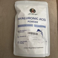 Micro Ingredients Hyaluronic Acid Serum Powder, 100 Grams | Low Molecular Weight